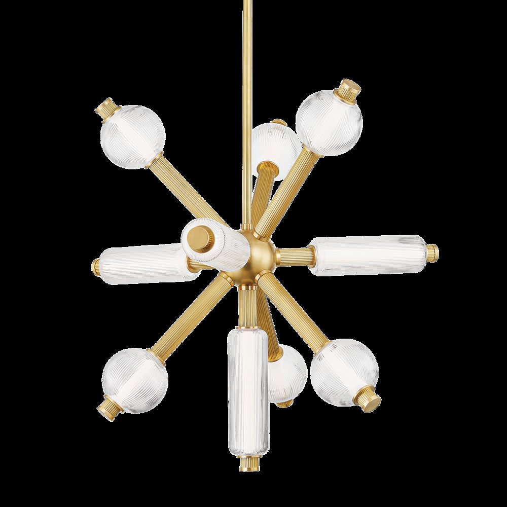 Atom Chandelier, Vintage Brass