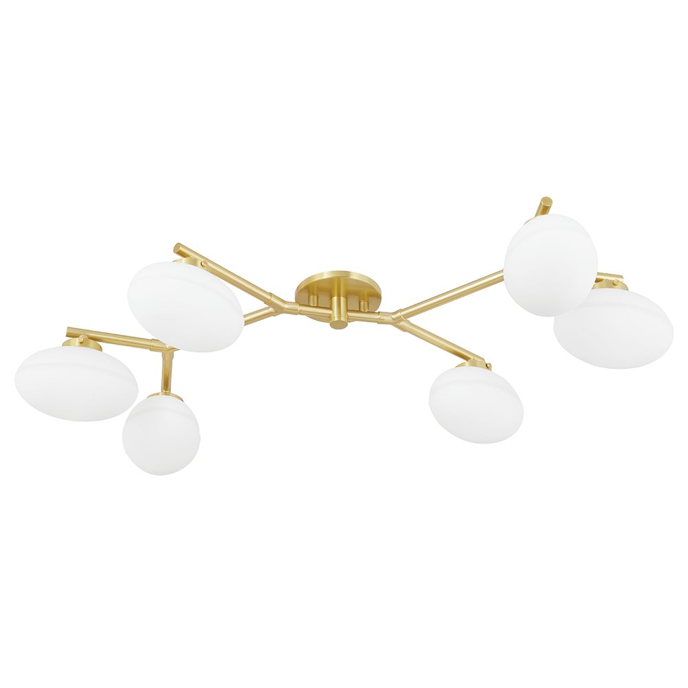 Wagner Semi Flush, Aged Brass