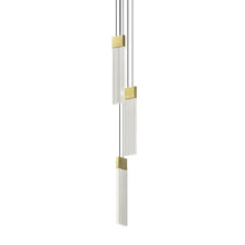 V Panels Pendant, Brass
