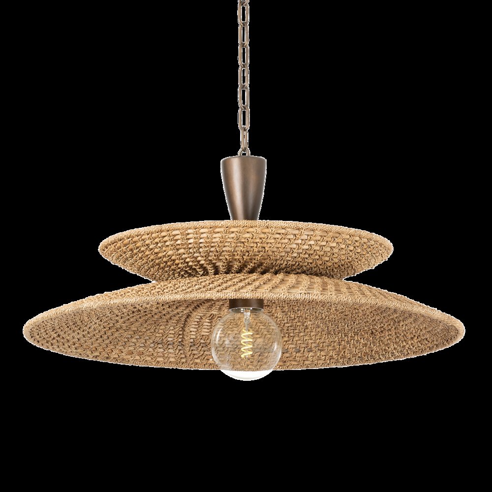 Landry Pendant, Bronze Leaf