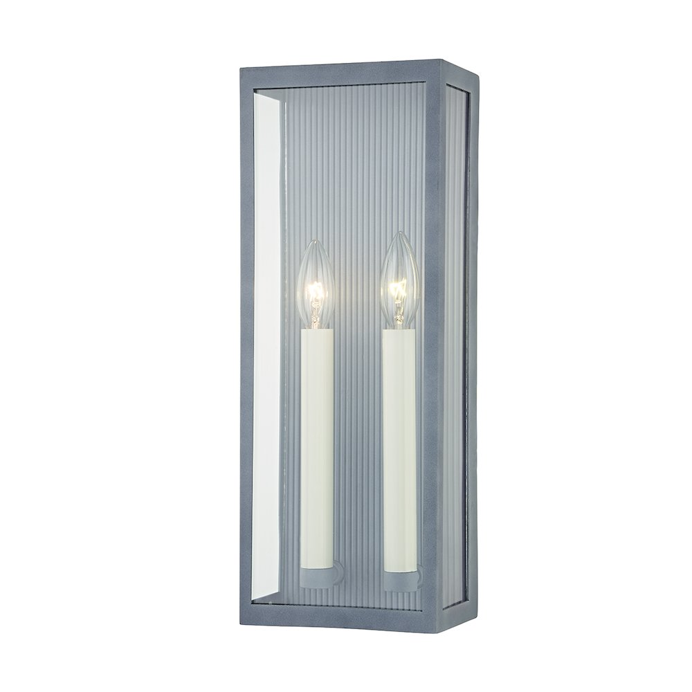 Vail Exterior Wall Sconce, Weathered Zinc