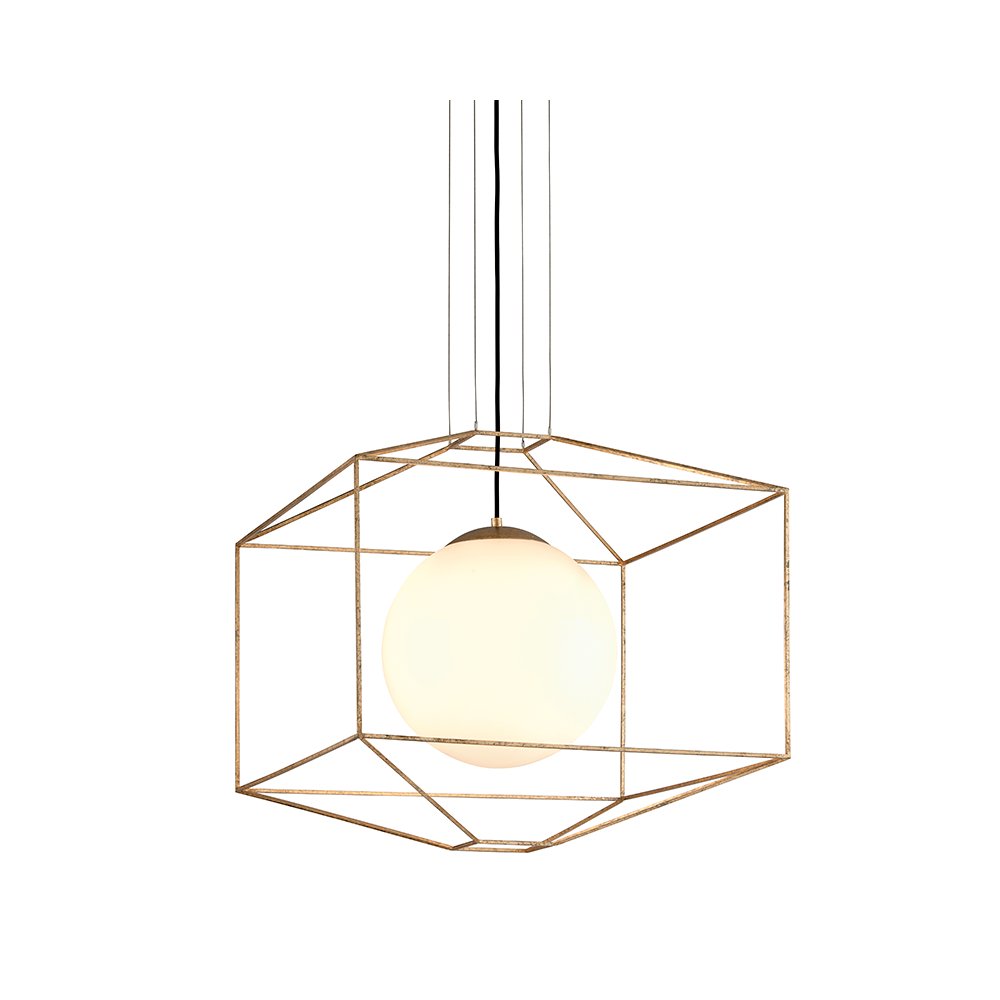 Silhouette Chandelier, Gold Leaf