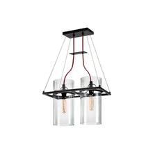 Square Ring Pendant, Satin Black