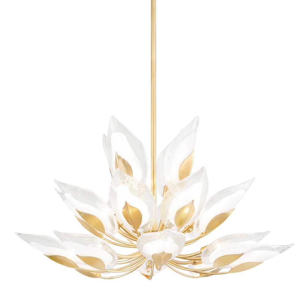 Blossom Chandelier, Gold Leaf