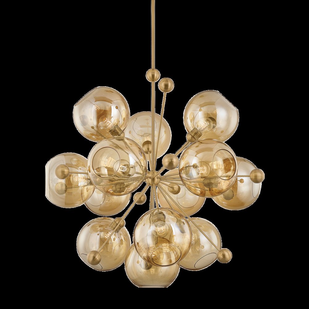 Ellory Chandelier, Patina Brass