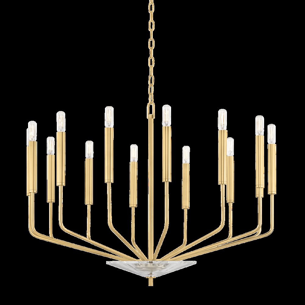 Gideon Chandelier, Aged Brass