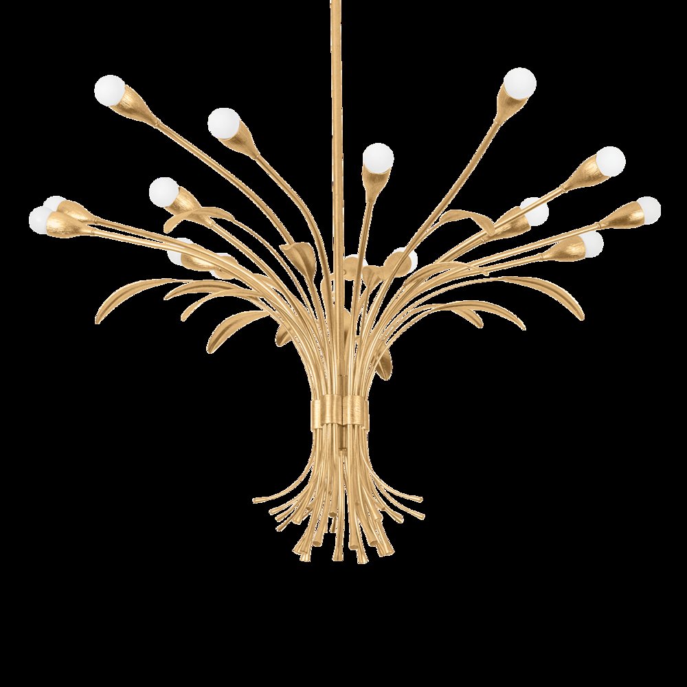 Bilston Chandelier, Vintage Gold Leaf