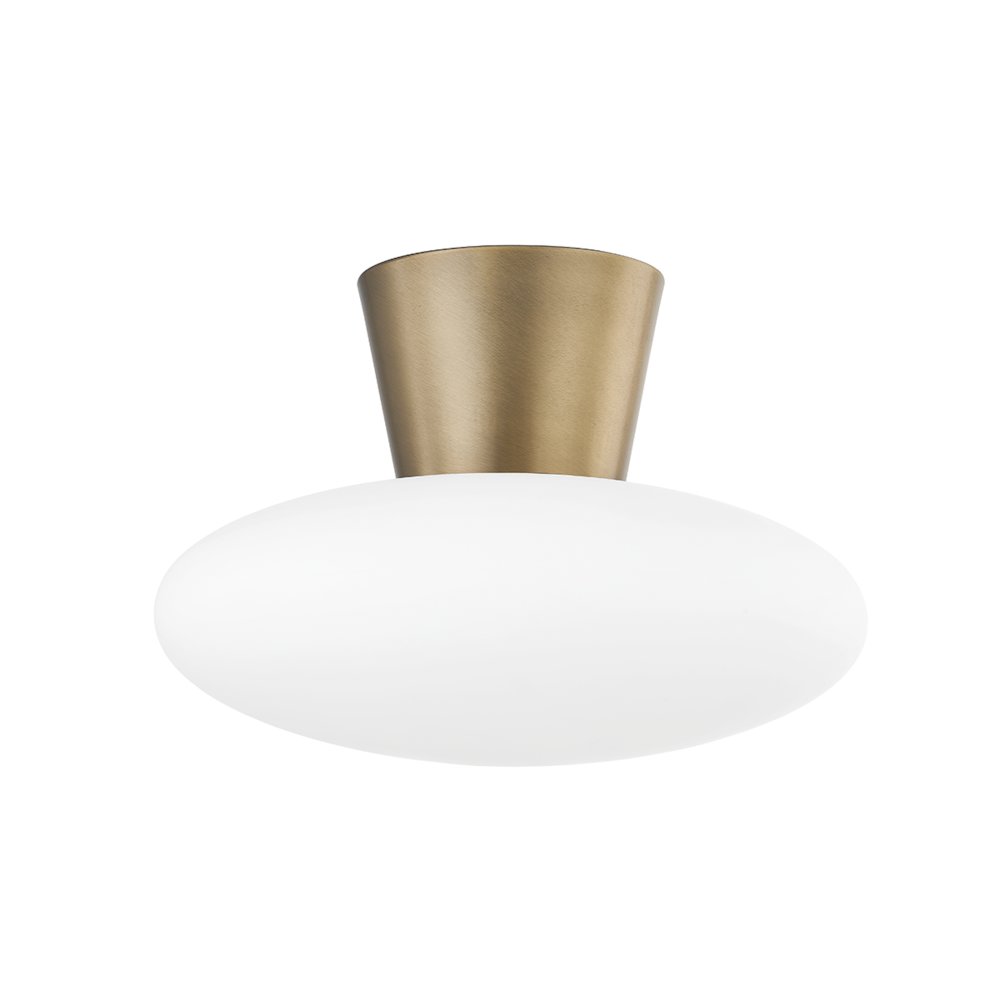 Brody Flush Mount, Patina Brass