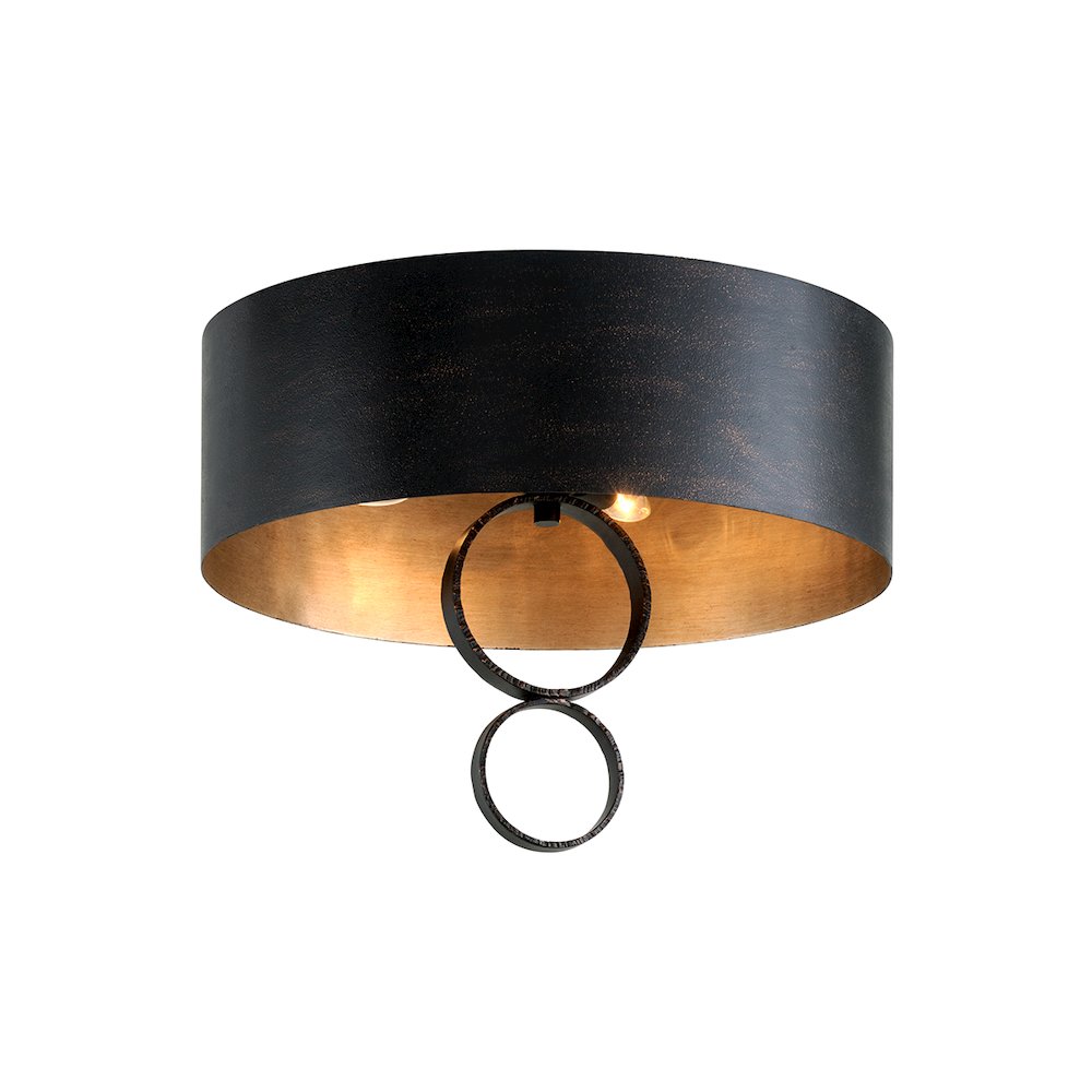 Rivington Semi Flush, Charred Copper
