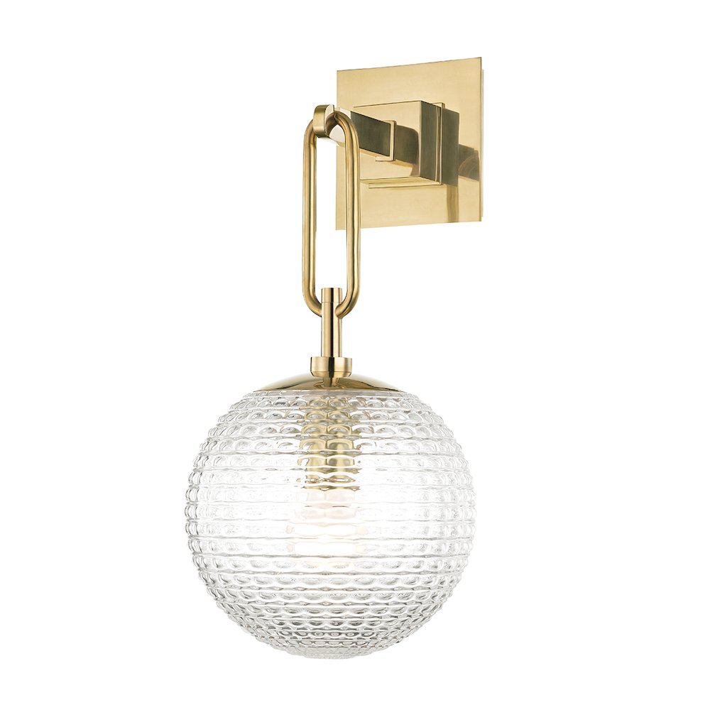 Jewett Wall Sconce, Aged Brass