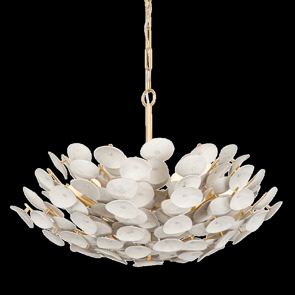 Aimi Chandelier, Vintage Gold Leaf