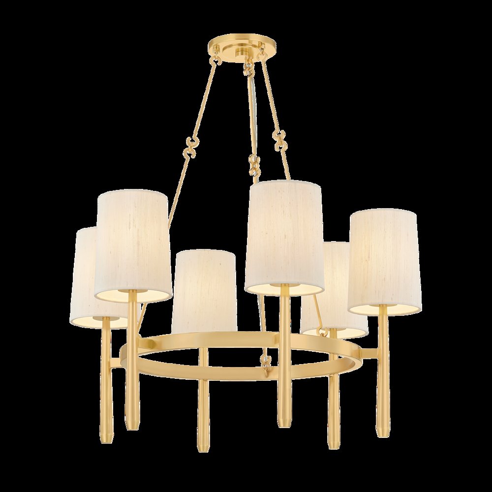Bridgeton Chandelier, Aged Brass