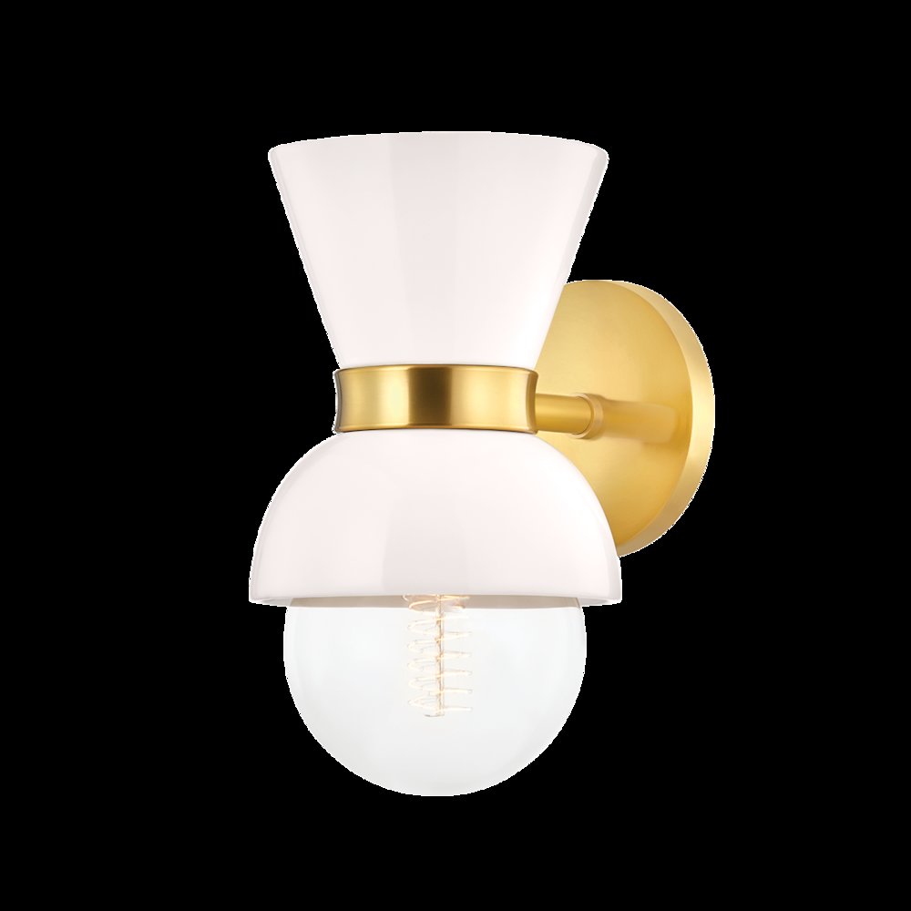Gillian Wall Sconce, Aged Brass