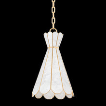 Lyra Pendant, Aged Brass