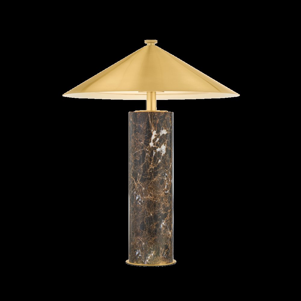 Permont Rechargeable Table Lamp, Aged Brass