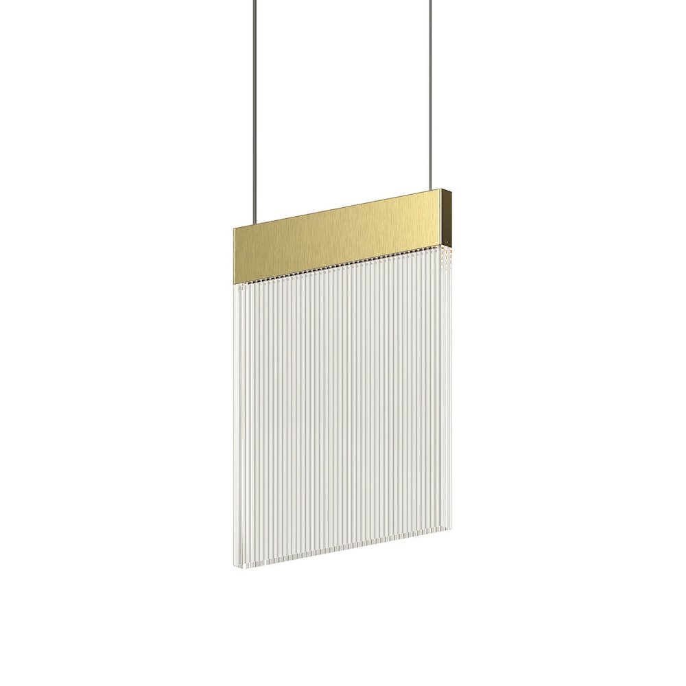 V Panels Pendant, Brass