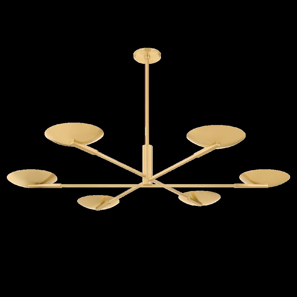 Johnson Chandelier, Aged Brass