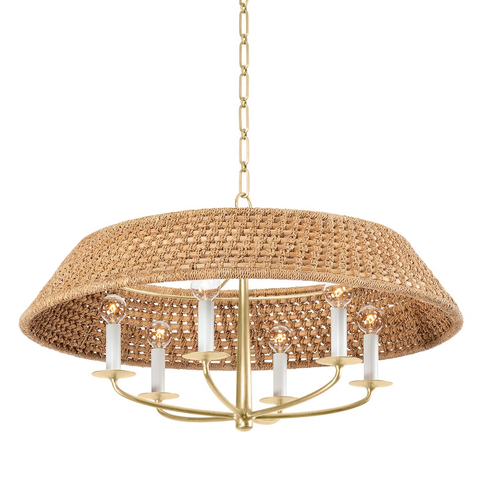 Bradley Chandelier, Vintage Gold Leaf