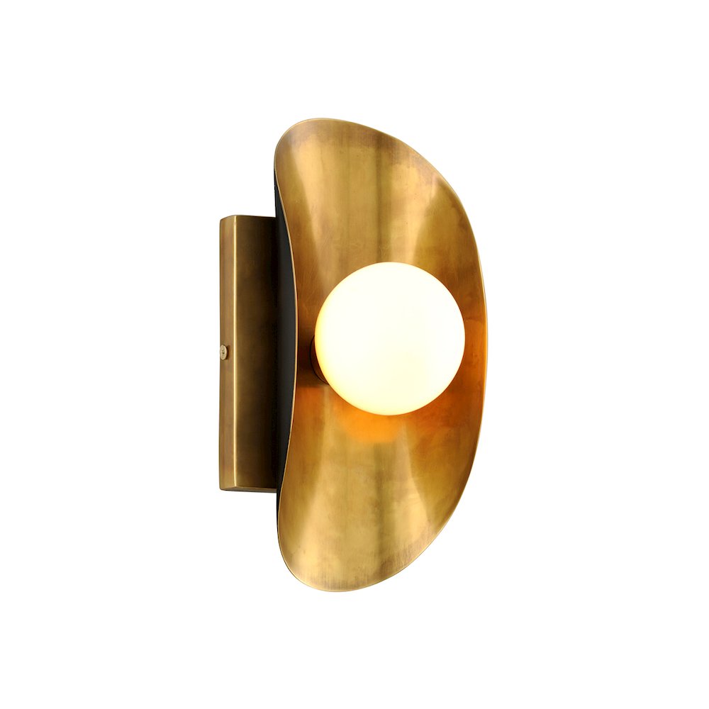 Hopper Wall Sconce, Vintage Brass