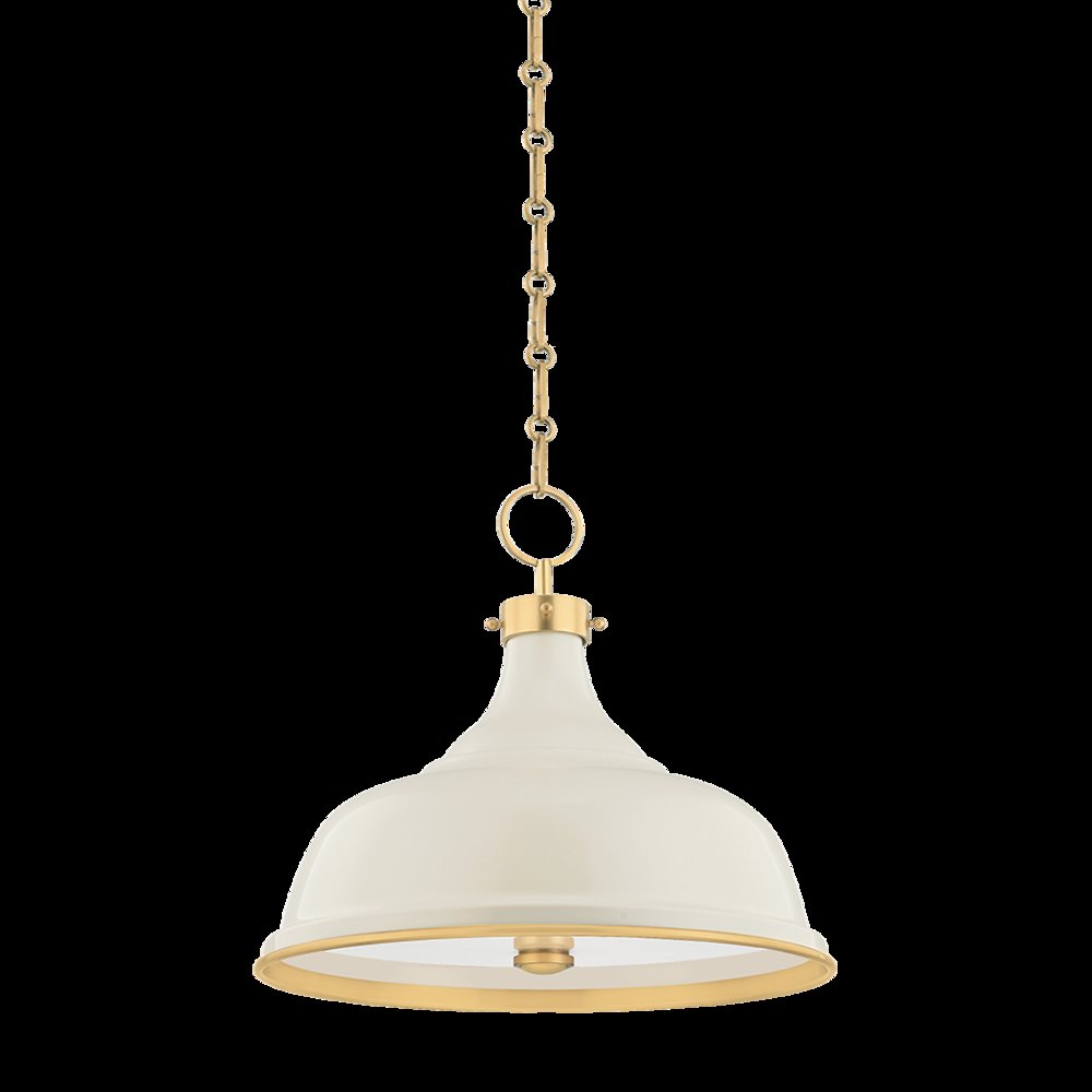 Painted No. 1 Pendant, Aged Brass