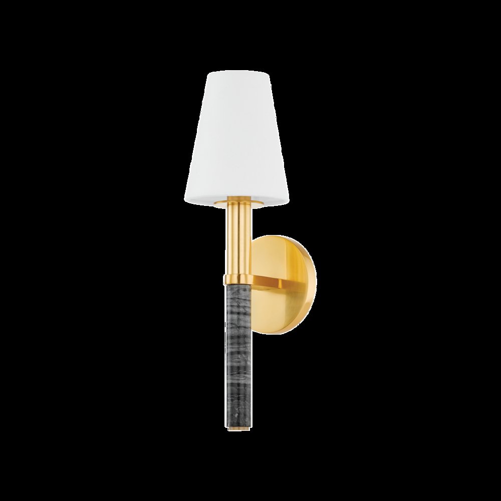 Montreal Wall Sconce, Aged Brass