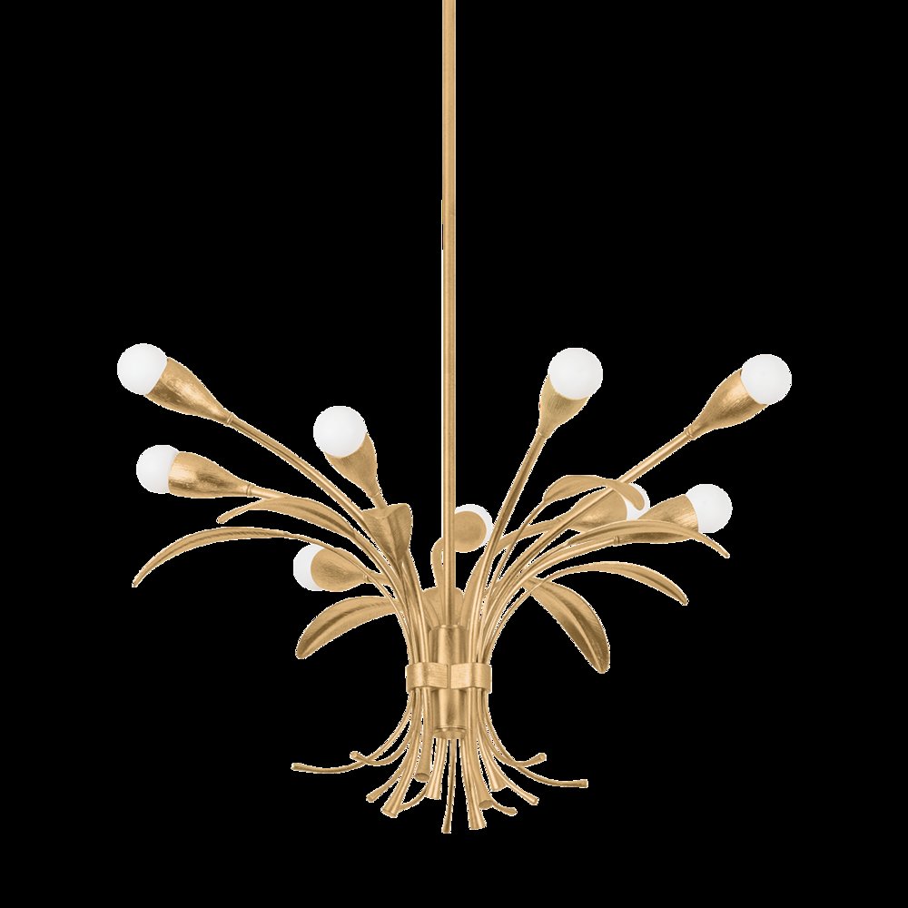 Bilston Chandelier, Vintage Gold Leaf