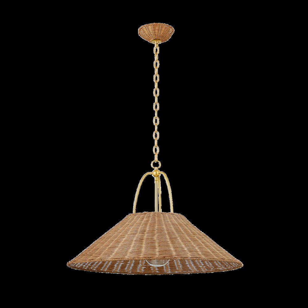 Davida Pendant, Aged Brass