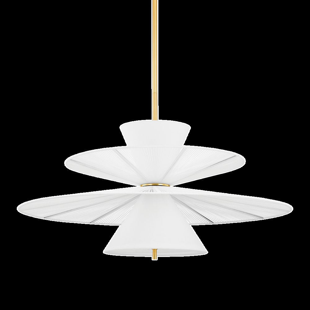 Esperance Chandelier, Aged Brass