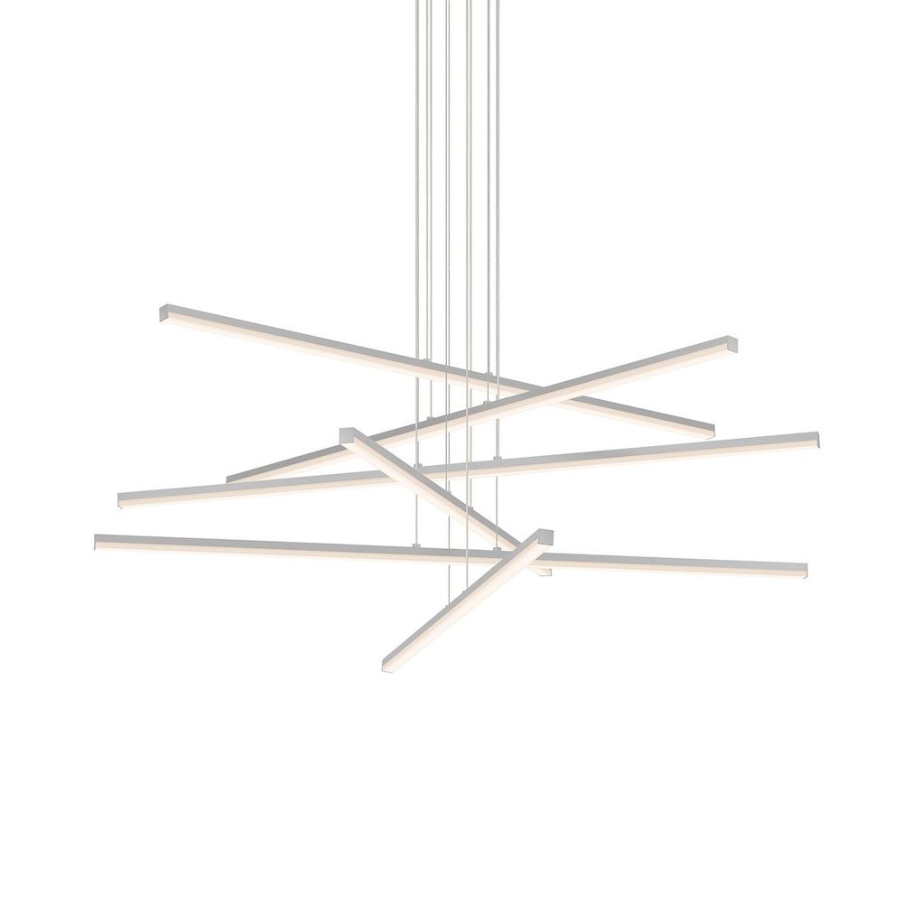 Stix Pendant, Bright Satin Aluminum