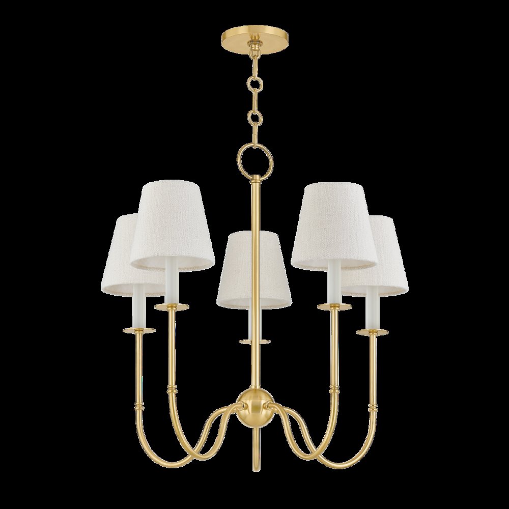Amina Chandelier, Aged Brass