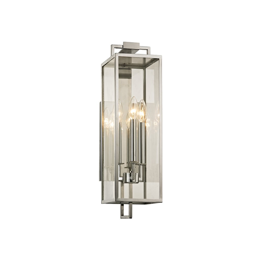 Beckham Exterior Wall Sconce, Stainless Steel