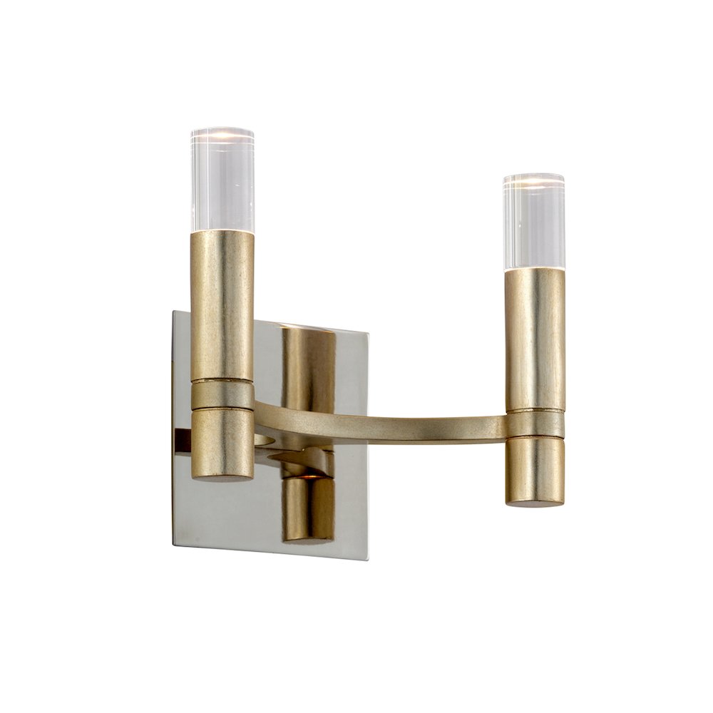 Nexus Wall Sconce, Warm Silver Leaf
