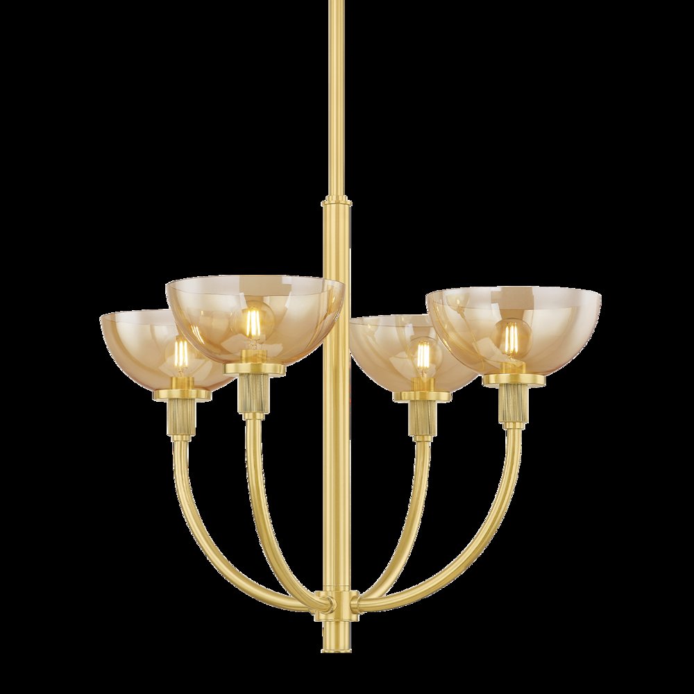 Eva Chandelier, Aged Brass