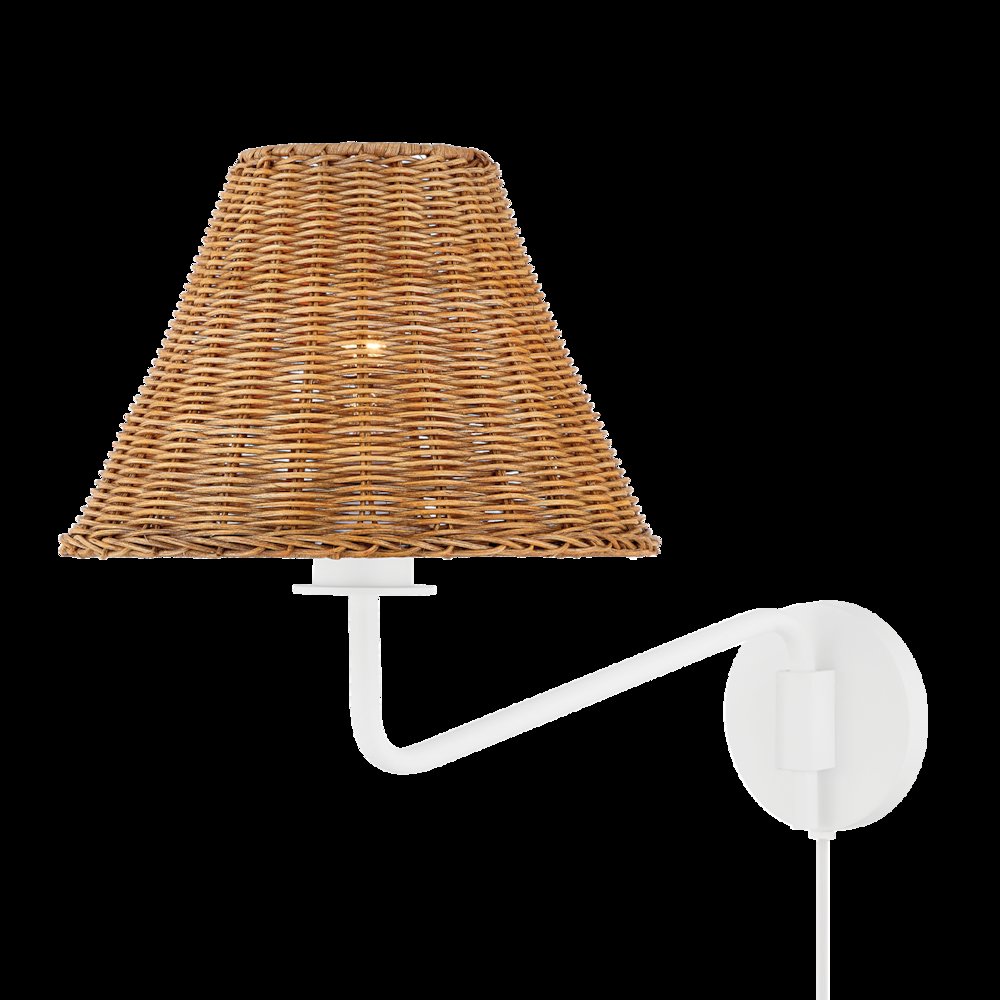 Issa Plug-In Sconce, Texture White