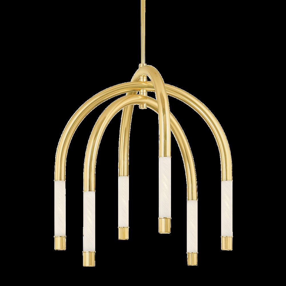 Zeme Chandelier, Vintage Polished Brass