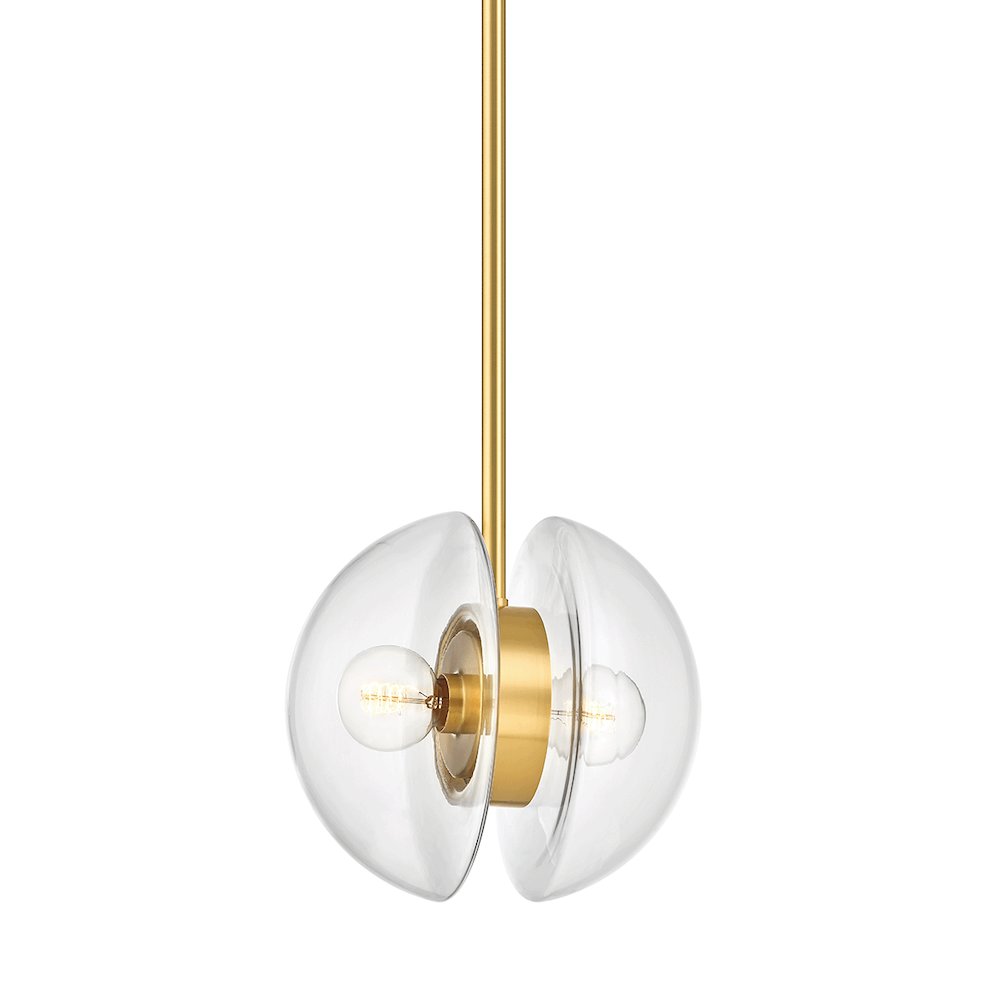 Kert Pendant, Aged Brass