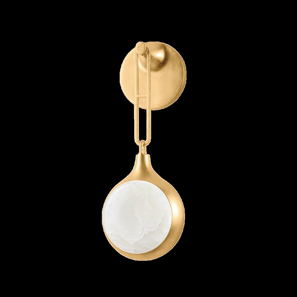 Riviere Wall Sconce, Vintage Gold Leaf