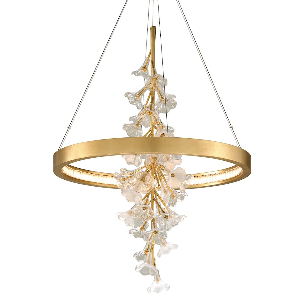 Jasmine Chandelier, Gold Leaf