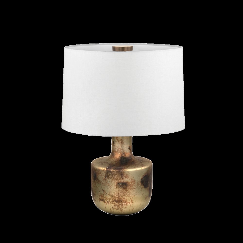 Terron Table Lamp, Patina Brass