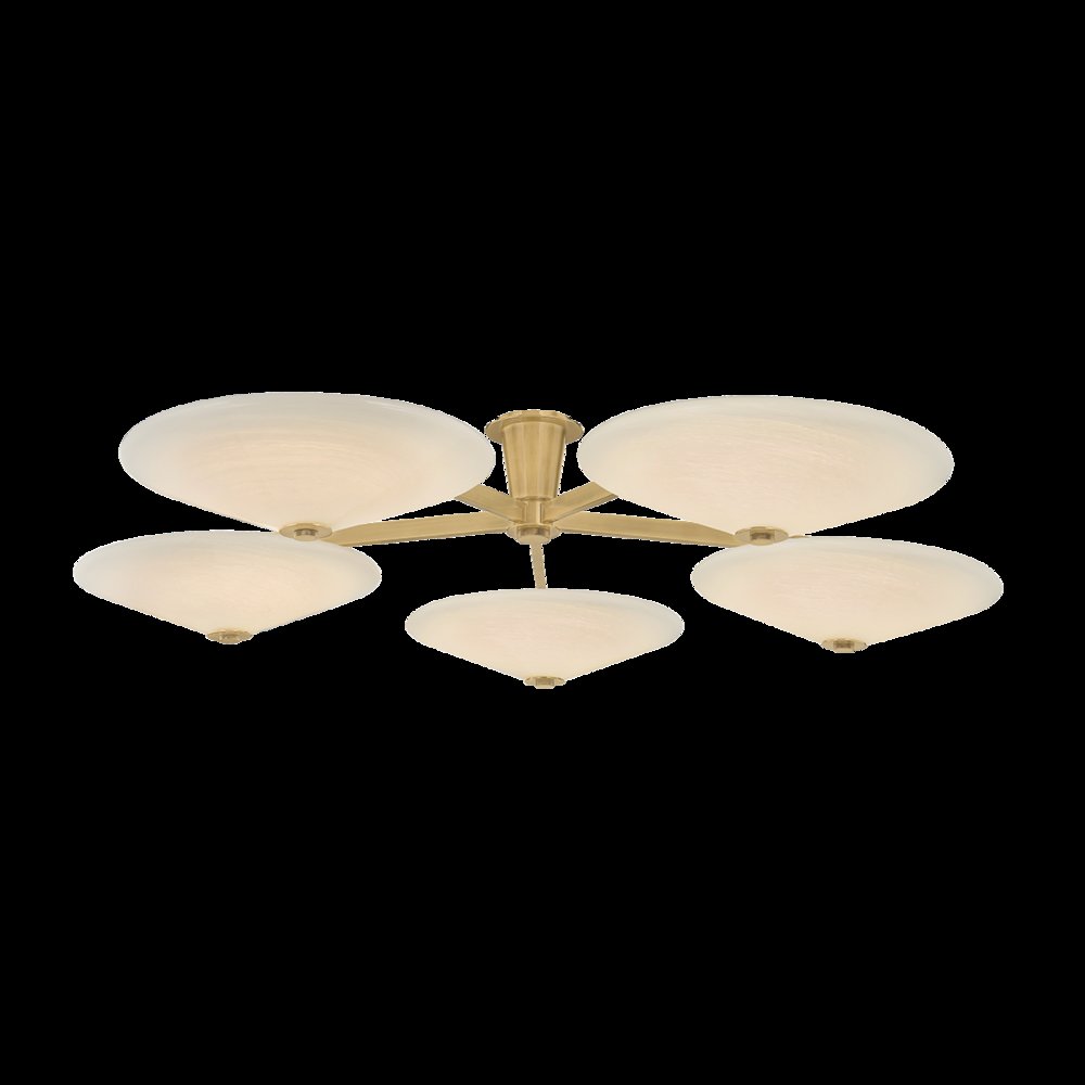 Cologne Flush Mount, Vintage Brass