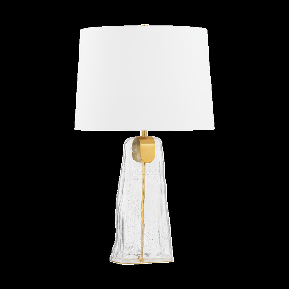 Midura Table Lamp, Aged Brass