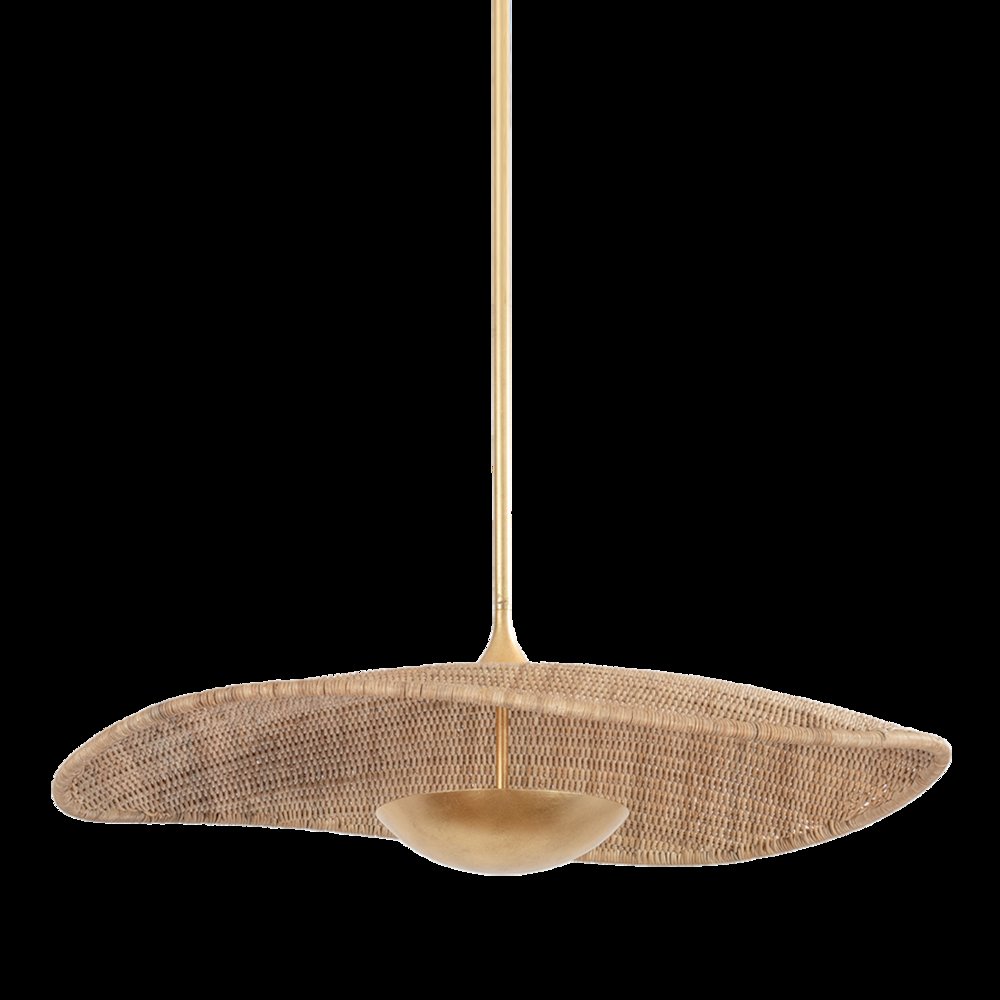 Shiloh Pendant, Vintage Gold Leaf