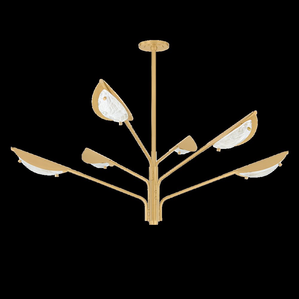 Levin Chandelier, Aged Brass