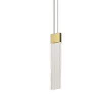 V Panels Pendant, Brass