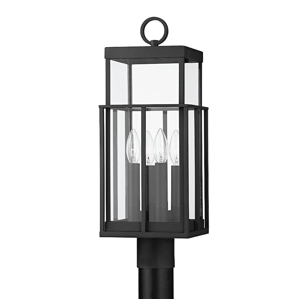 Longport Exterior Post, Texture Black