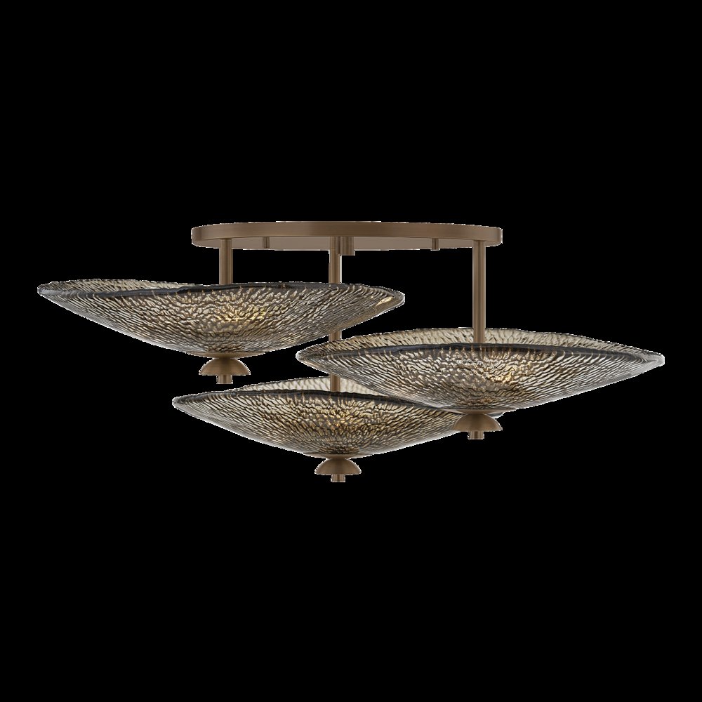 Alba Semi Flush, Old World Brass