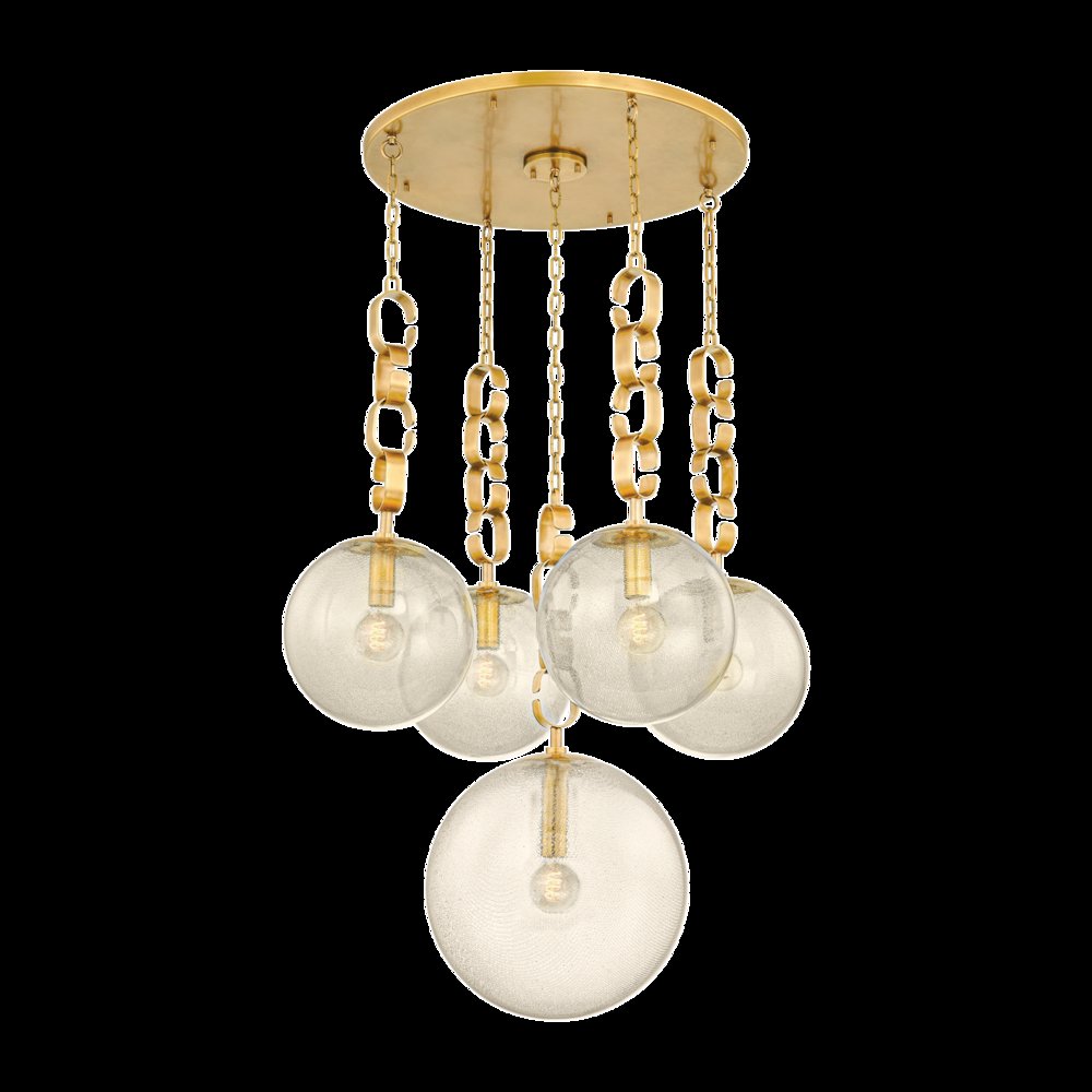Nessa Chandelier, Vintage Brass
