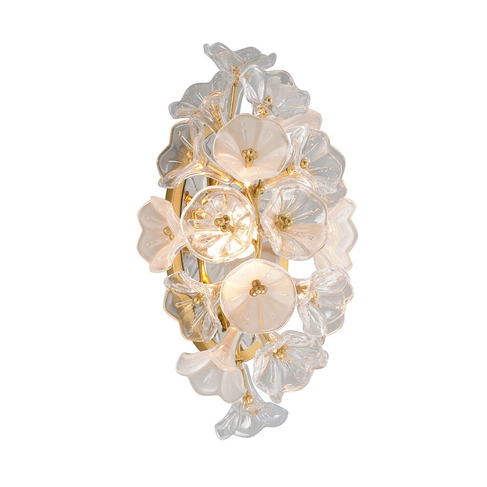 Jasmine Wall Sconce, Gold Leaf