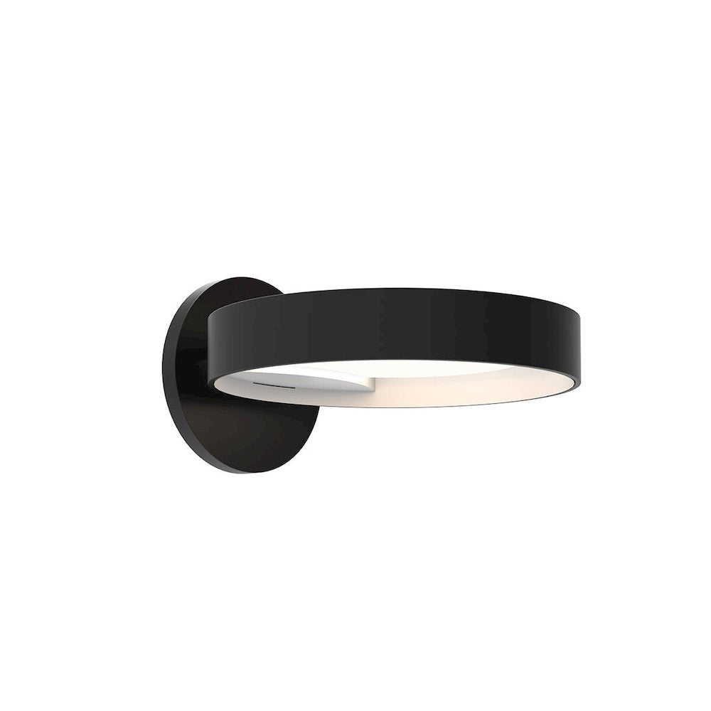 Light Guide Ring Wall Sconce, Satin Black