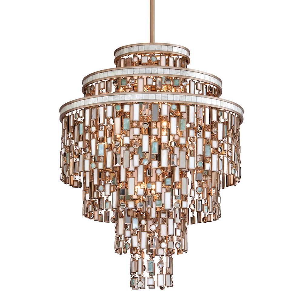 Dolcetti Chandelier, Champagne Leaf
